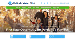 Desktop Screenshot of mcbridevisionclinic.com